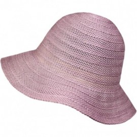 Sun Hats Beach Sun Hat Women Summer Cap Sunhat Wide Brim Foldable Packable Floppy Panama - Purple-b - C718OY5E74O $14.09