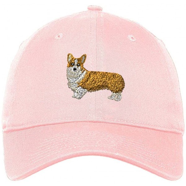 Baseball Caps Custom Soft Baseball Cap Pembroke Welsh Corgi Dog B Embroidery Twill Cotton - Soft Pink - CU18SHIKXYI $18.00