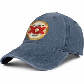 Baseball Caps Denim Hat Dos-Equis-Logo- Unisex Washed Distressed Baseball-Cap Twill Adjustable Dad-Hat - Dos Equis Beer-8 - C...