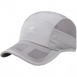 Baseball Caps Unisex Mesh Sport Cap Quick-Drying Outdoor Breathable Sun hat Runner UV Protection 50+ - Light Gray a - C517YYQ...