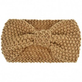 Cold Weather Headbands Crochet Turban Headband for Women Warm Bulky Crocheted Headwrap - ZA 4 Pack Knot A - Snow- Khaki- Dark...