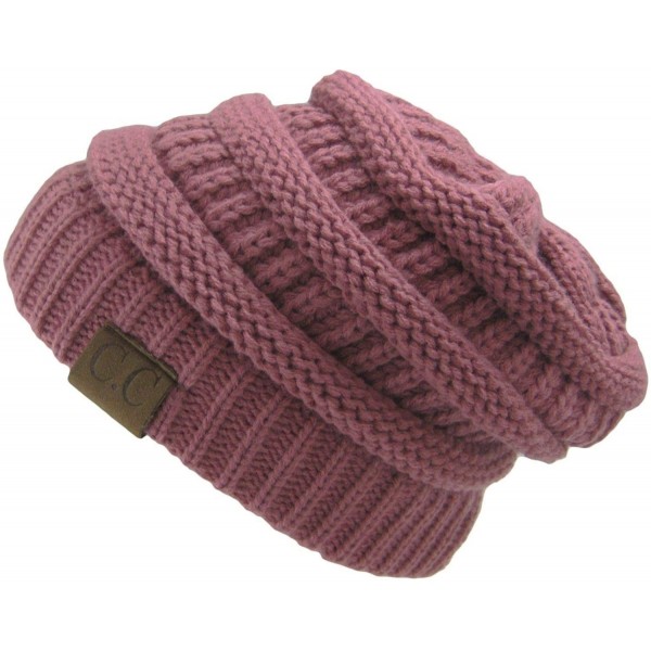 Skullies & Beanies Women's Classic CC Beanies - Mauve - CE1859Q6Q9K $8.48