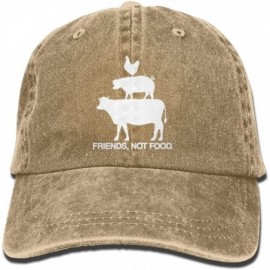 Baseball Caps Friends- Not Food Adjustable Noveity Cowboy Cap - Natural - CA187EZQAL7 $10.69