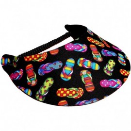 Visors Assorted Novelty Patterns Perfect for Summer! Made in The USA!! - Flip Flops 3 - CY18SZX2KQ6 $11.50
