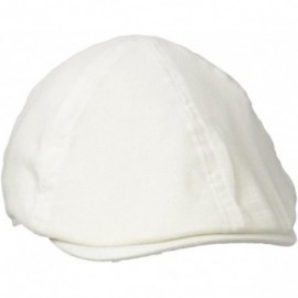 Newsboy Caps Men's Linen Blend 6/4 Duckbill Ivy Hat - Natural - C912H9AJCL7 $18.99