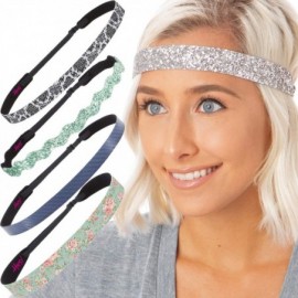 Headbands Cute Fashion Adjustable No Slip Hairband Headbands for Women Girls & Teens (Aqua Flower Vine 5pk) - C2119I7HH09 $26.81