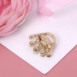 Headbands 12pcs Tiara Crown Brooch Pin Wedding Party Pageant Brooch - Golden - C212KA3RS61 $8.17