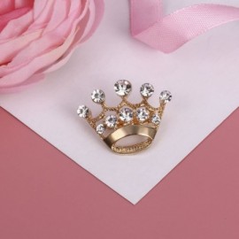 Headbands 12pcs Tiara Crown Brooch Pin Wedding Party Pageant Brooch - Golden - C212KA3RS61 $8.17