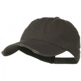 Baseball Caps Superior Garment Washed Cotton Twill Frayed Visor Cap - Grey - CA18H3QAR7E $17.03