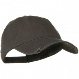 Baseball Caps Superior Garment Washed Cotton Twill Frayed Visor Cap - Grey - CA18H3QAR7E $17.03