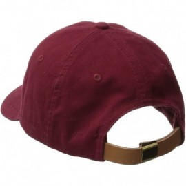 Baseball Caps Women's Washed Ball Cap with Adjustable Leather Back - Red - C511XXJI2LB $18.23