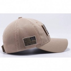 Baseball Caps US Patch Adjustable Plain Trucker Baseball Cap Hats (Multi-Colors) - Khaki - CJ18DND44I2 $11.83