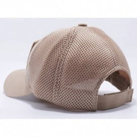 Baseball Caps US Patch Adjustable Plain Trucker Baseball Cap Hats (Multi-Colors) - Khaki - CJ18DND44I2 $11.83