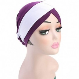 Skullies & Beanies Turban Soft Breathable Braided Durag Hair Snood Bun Hat Hair Braid - Tjm-341-1-black - CG18M2677SO $10.75