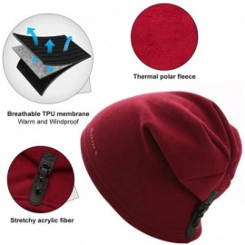 Skullies & Beanies Cotton Slouchy Beanie Hat Men Women Unisex Baggy Lightweight Hip-Hop Skull Cap - Wine Red - C818XGN9IAL $1...