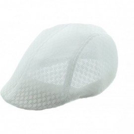 Skullies & Beanies Men Breathable Mesh Summer Hat Driver Cap Ivy Cap - White - CA18CD4NS2U $7.00
