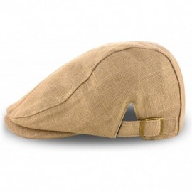 Newsboy Caps Men Beret Hat Cotton Buckle Adjustable Newsboy Hats Cabbie Gatsby Cap - Hat-t2-khaki - CZ18EX6DRCY $11.91