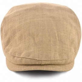 Newsboy Caps Men Beret Hat Cotton Buckle Adjustable Newsboy Hats Cabbie Gatsby Cap - Hat-t2-khaki - CZ18EX6DRCY $11.91