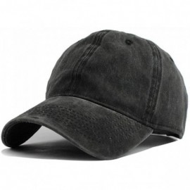 Baseball Caps I'm Mostly Peace Love and Light and A Little Go Yoga Classic Vintage Denim Caps - Black - C918QHAC4YN $25.68