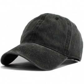 Baseball Caps I'm Mostly Peace Love and Light and A Little Go Yoga Classic Vintage Denim Caps - Black - C918QHAC4YN $15.09