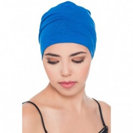 Baseball Caps Unisex Bamboo Sleep Caps for Cancer- Hair Loss - Chemo Caps - Royal Blue - C111K2L2DF9 $8.58