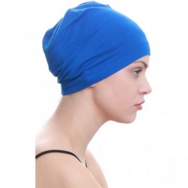 Baseball Caps Unisex Bamboo Sleep Caps for Cancer- Hair Loss - Chemo Caps - Royal Blue - C111K2L2DF9 $8.58