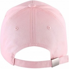 Baseball Caps Embroidered Cotton Baseball Cap Adjustable Snapback Dad Hat - Plum Blossom Pink - CI18STQZZ8Y $9.01