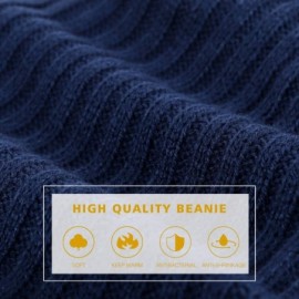 Skullies & Beanies Mens Slouchy Beanie Oversized Long Knit Hat Summer Winter Cap - Navy - CW18Y9UQD0U $8.18