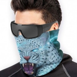 Balaclavas Lion Neck Gaiter Warmer Windproof Mask Dust Face Clothing Free UV Face Mask - Snow Leopard - CV196QTURM0 $18.70