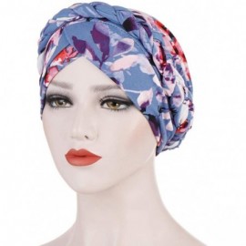 Skullies & Beanies Muslim Turban Caps for Women-Colorful Floral Printed One Plait Elegant Stretch Turban Head Wrap for Cancer...