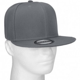 Baseball Caps Classic Snapback Hat Cap Hip Hop Style Flat Bill Blank Solid Color Adjustable Size - 2pcs Black & Grey - CI18GN...