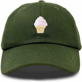 Baseball Caps Soft Serve Ice Cream Hat Cotton Baseball Cap - Olive - CV18LKZYS9E $11.94