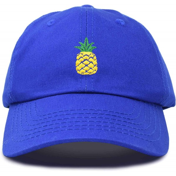 Baseball Caps Pineapple Hat Unstructured Cotton Baseball Cap - Royal Blue - C718ICEM905 $12.65