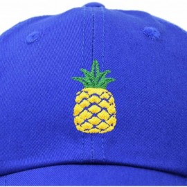 Baseball Caps Pineapple Hat Unstructured Cotton Baseball Cap - Royal Blue - C718ICEM905 $12.65