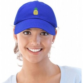 Baseball Caps Pineapple Hat Unstructured Cotton Baseball Cap - Royal Blue - C718ICEM905 $12.65