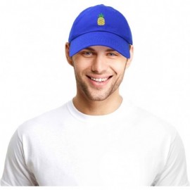 Baseball Caps Pineapple Hat Unstructured Cotton Baseball Cap - Royal Blue - C718ICEM905 $12.65