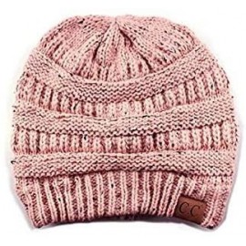Skullies & Beanies Trendy Warm Chunky Soft Stretch Cable Knit Slouchy Beanie Skully HAT20A - Confetti Indi Pink - CP1876C7T3Y...