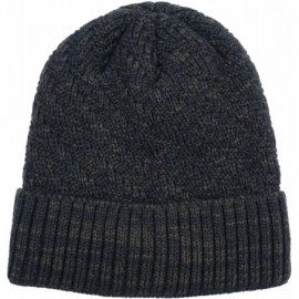 Skullies & Beanies Daily Beanie Hat for Men Warm Winter Hats Thick Knit Cuff Beanie Cap - Navy Blue - CV18IDXEM62 $11.37