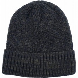 Skullies & Beanies Daily Beanie Hat for Men Warm Winter Hats Thick Knit Cuff Beanie Cap - Navy Blue - CV18IDXEM62 $11.37