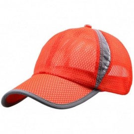 Baseball Caps Men Women Sun Hat Quick-Dry Ventilation Baseball Cap - Orange - C212LYWVDNH $6.71