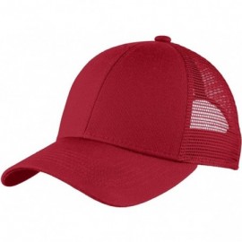Baseball Caps Low Profile Adjustable Mesh Back Baseball Caps - Chili Red - C111Z41N6HV $15.61