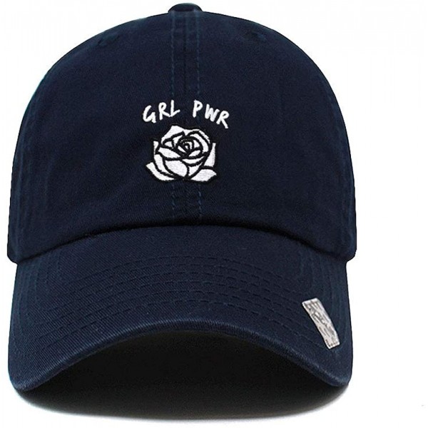 Baseball Caps Girl Power Dad Hat Cotton Baseball Cap Polo Style Low Profile - Navy - C618OZ55585 $14.16