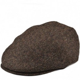 Newsboy Caps Men's 100% Wool Flat Cap Classic Irish Ivy Newsboy Hat - Coffee - CV18H8Z4482 $20.29