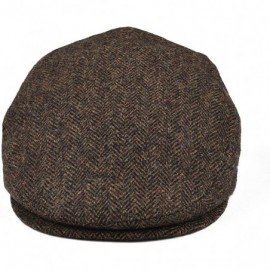 Newsboy Caps Men's 100% Wool Flat Cap Classic Irish Ivy Newsboy Hat - Coffee - CV18H8Z4482 $20.29