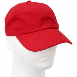 Baseball Caps Classic Baseball Cap Dad Hat 100% Cotton Soft Adjustable Size - Red - C311AT3P289 $7.43