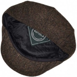 Newsboy Caps Men's 100% Wool Flat Cap Classic Irish Ivy Newsboy Hat - Coffee - CV18H8Z4482 $20.29
