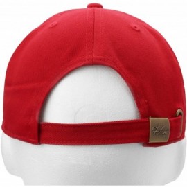 Baseball Caps Classic Baseball Cap Dad Hat 100% Cotton Soft Adjustable Size - Red - C311AT3P289 $7.43