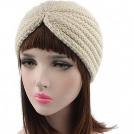 Skullies & Beanies Women Winter Hat Warm Headband Cross Twist Knit Cap Beanies Sleep Chemo Turban Headwear Cancer Patients - ...