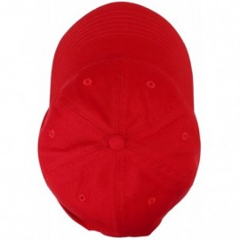 Baseball Caps Classic Baseball Cap Dad Hat 100% Cotton Soft Adjustable Size - Red - C311AT3P289 $7.43