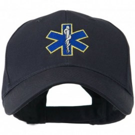 Baseball Caps Star of Life Embroidery Cap - Navy - CM11FITSXT5 $30.38